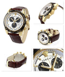 Versace V-Ray Chronograph Quartz White Dial Brown Leather Strap Watch For Men - VE2I00221 Authentic Buy Shop Now