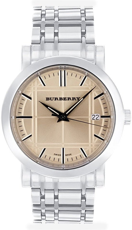 Burberry Heritage Collection Rose Gold Dial Silver Steel Strap Watch for Men - BU1352 Authentic Buy Shop Now