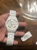 Emporio Armani Chronograph Ceramic White Dial Watch For Women - AR1403 Authentic Buy Shop Now