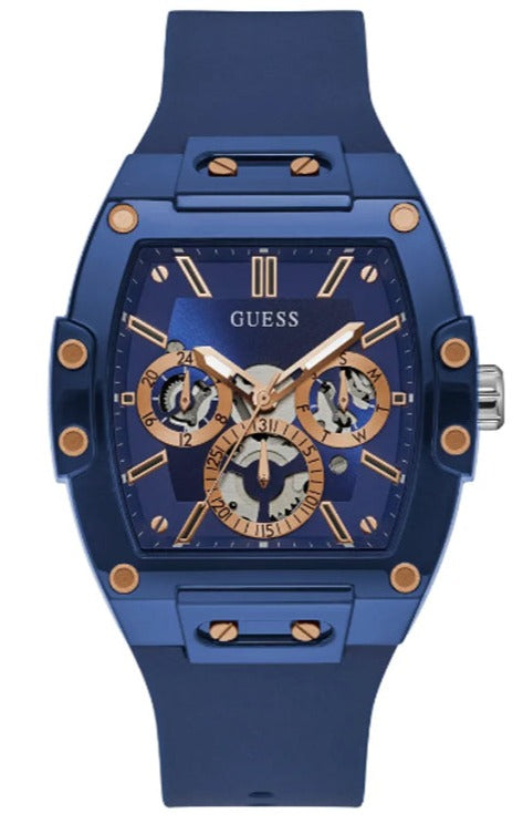 Guess Phoenix Multifunction Blue Dial Blue Rubber Strap Watch for Men - GW0203G7 Authentic Buy Shop Now