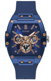 Guess Phoenix Multifunction Blue Dial Blue Rubber Strap Watch for Men - GW0203G7 Authentic Buy Shop Now