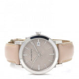 Burberry The City Silver Dial Beige Leather Strap Unisex Watch - BU9010 Authentic Buy Shop Now