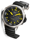 IWC Aquatimer Automatic 2000 Black Dial Black Rubber Strap Watch for Men - IW358001 Authentic Buy Shop Now