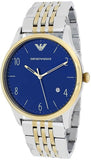 Emporio Armani Classic Quartz Blue Dial Two Tone Steel Strap Watch For Men - AR1868 Authentic Buy Shop Now