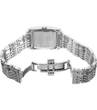 Burberry Nova Check Square White Dial Silver Steel Strap Watch for Women - BU1572 Authentic Buy Shop Now