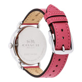 Coach Delancey White Dial Pink Leather Strap Watch for Women - 14502717 Authentic Buy Shop Now