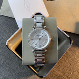 Fossil Carlie Silver Dial Silver Steel Strap Watch for Women - ES4341 Authentic Buy Shop Now