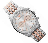 Emporio Armani Sportivo Chronograph Silver Dial Two Tone Steel Strap Watch For Men - AR5999 Authentic Buy Shop Now