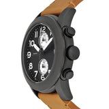 Marc Jacobs Larry Chronograph Black Dial Brown Leather Strap Watch for Men - MBM5053 Authentic Buy Shop Now