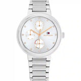 Tommy Hilfiger Joy Chronograph Silver Dial Silver Steel Strap Watch For Women - 1782532 Authentic Buy Shop Now