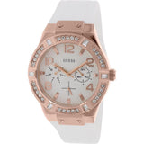 Guess Diamonds White Dial White Rubber Strap Watch For Women - W0426L1 Authentic Buy Shop Now