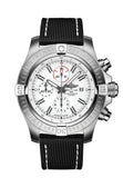 Breitling Super Avenger Chronograph 48 White Dial Black Nylon Strap Watch for Men - A133751A1A1X1 Authentic Buy Shop Now