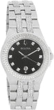 Bulova Crystal Collection Black Dial Silver Steel Strap Watch for Men - 96K102 Authentic Buy Shop Now