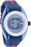 Gucci Sync XXL Quartz Blue Dial Blue Rubber Strap Watch For Men - YA137104 Authentic Buy Shop Now