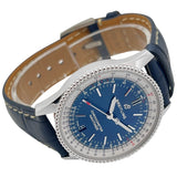 Breitling Navitimer Automatic 38mm Blue Dial Blue Leather Strap Mens Watch - A17325211C1P1 Authentic Buy Shop Now
