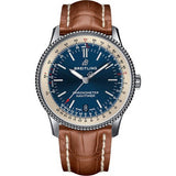 Breitling Navitimer Automatic 38mm Blue Dial Brown Leather Strap Mens Watch - A17325211C1P2 Authentic Buy Shop Now