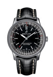 Breitling Navitimer Automatic 38mm Black Dial Black Leather Strap Mens Watch - A17325241B1P1 Authentic Buy Shop Now