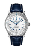 Breitling Navitimer Automatic 41mm White Dial Blue Leather Strap Watch for Men - A173263A1G1P1 Authentic Buy Shop Now
