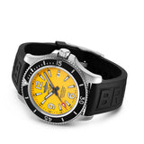 Breitling Superocean Automatic 44mm Yellow Dial Black Rubber Strap Watch for Men - A17367021I1S1 Authentic Buy Shop Now