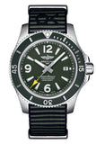 Breitling Superocean Automatic 44mm Outerknown Green Dial Green Nylon Strap Watch for Men - A17367A11L1W1 Authentic Buy Shop Now