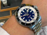 Breitling Superocean Automatic 44mm Blue Dial Silver Steel Strap Watch for Men - A17376211C1A1 Authentic Buy Shop Now