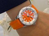 Breitling Superocean Automatic 36 Orange Dial Orange Rubber Strap Watch for Men - A17377211O1S1 Authentic Buy Shop Now