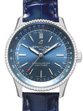 Breitling Navitimer Automatic 35 Blue Dial Blue Leather Strap Watch for Men - A17395161C1P1 Authentic Buy Shop Now