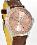Breitling Navitimer Automatic 35 Brown Dial Brown Leather Strap Watch for Men - A17395201K1P1 Authentic Buy Shop Now
