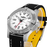 Breitling Avenger Automatic GMT 43 White Dial Black Nylon Strap Watch for Men - A32397101A1X1 Authentic Buy Shop Now
