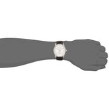 Calvin Klein Infinity Silver Dial Black Leather Strap Watch for Men - K5S341C6 Authentic Buy Shop Now