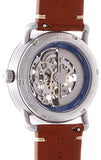 Fossil Commuter Automatic Skeleton Blue Dial Brown Leather Strap Watch for Men - ME3159 Authentic Buy Shop Now