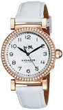 Coach Madison White Dial White Leather Strap Watch for Women - 14502401 Authentic Buy Shop Now