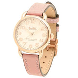 Coach Delancey Cream Dial Blush Pink Leather Strap Watch for Women - 14502750 Authentic Buy Shop Now