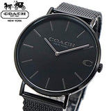 Coach Charles Black Dial Black Mesh Bracelet Watch for Men - 14602148 Authentic Buy Shop Now