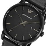 Emporio Armani Classic Black Dial Black Leather Strap Watch For Men - AR1732 Authentic Buy Shop Now
