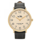 Coach Slim Easton White Dial Black Leather Strap Watch for Women - 14502683 Authentic Buy Shop Now