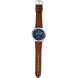 Fossil Forrester Chronograph Blue Dial Brown Leather Strap Watch for Men - S5607 Authentic Buy Shop Now