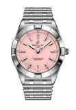 Breitling Chronomat 32 Diamonds Pink Dial Silver Steel Strap Watch for Women - A77310101K1A1 Authentic Buy Shop Now
