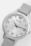 Emporio Armani Cleo Silver Dial Silver Mesh Strap Watch for Women - AR11584 Authentic Buy Shop Now