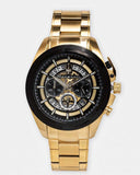 Maserati Traguardo Skeleton Black Dial Gold Steel Strap Watch For Men - R8873612058 Authentic Buy Shop Now