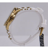 Guess Intrepid White Dial Two Tone Silicone Strap Watch For Women - W0325L6 Authentic Buy Shop Now