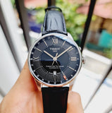 Tissot Chemin Des Tourelles Powermatic 80 Black Dial Black Leather Strap Watch For Men - T099.407.16.058.00 Authentic Buy Shop Now