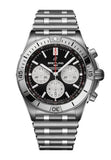 Breitling Chronomat B01 42mm Black Dial Silver Steel Strap Watch for Men - AB0134101B1A1 Authentic Buy Shop Now