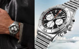 Breitling Chronomat B01 42mm Black Dial Silver Steel Strap Watch for Men - AB0134101B1A1 Authentic Buy Shop Now