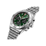 Breitling Chronomat B01 42mm Green Dial Silver Steel Strap Watch for Men - AB01343A1L1A1 Authentic Buy Shop Now