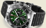 Breitling Super Chronomat B01 44 Green Dial Black Rubber Strap Watch for Men - AB0136251L1S1 Authentic Buy Shop Now