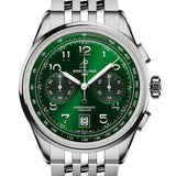 Breitling Premier B01 Chronograph 42 Green Dial Silver Steel Strap Watch for Men - AB0145371L1A1 Authentic Buy Shop Now