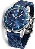 Breitling Superocean Heritage B20 Automatic 46 Blue Dial Blue Mesh Bracelet Watch for Men - AB2020161C1S1 Authentic Buy Shop Now