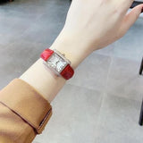Michael Kors Emery Quartz Diamonds Silver Dial Red Leather Strap Watch For Women - MK4689 Authentic Buy Shop Now