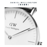 Daniel Wellington Classic York White Dial Black Leather Strap Watch For Men - DW00100025 Authentic Buy Shop Now